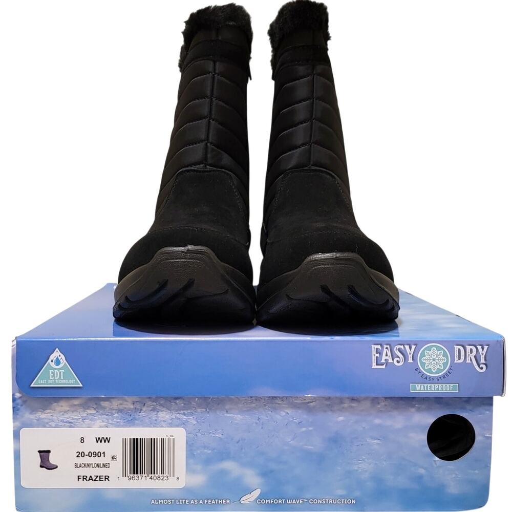 Easy Street Women Frazer Waterproof Mid-Calf Puffy Boots Size US 8WW Black - Picture 5 of 5